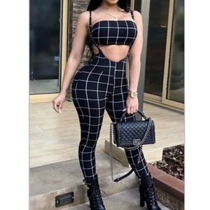 Striped Two-Piece Pants Set